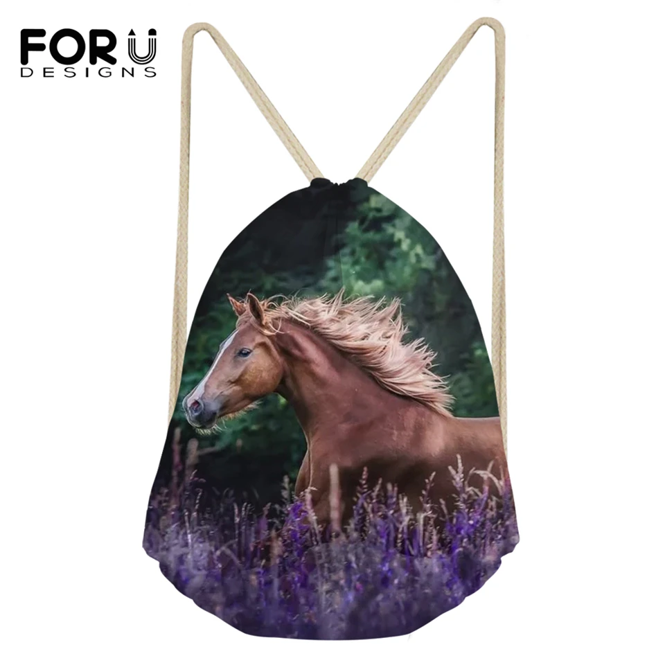 FORUDESIGNS/модные мини-сумки с рисунками маленьких цветов лошади карманами животных