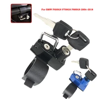 motorcycle helmet lock mount hook side anti theft security with 2 keys for bmw f650gs f700gs f800gs 2004 2018 2015 2016 2017
