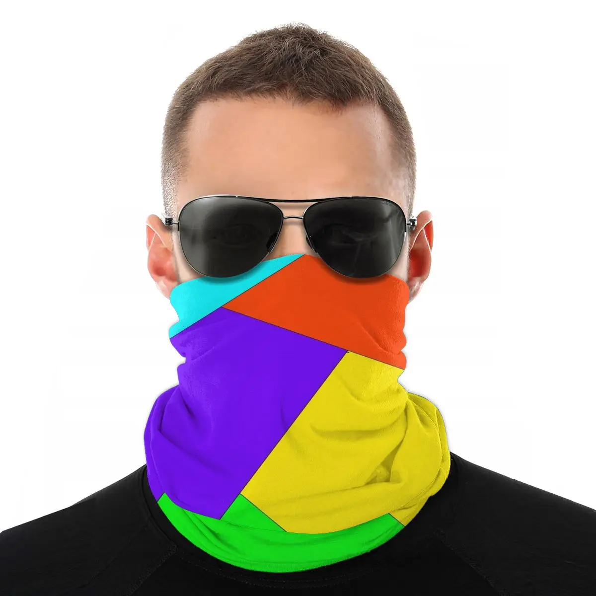 

Mixed Colors Magic Scarf Half Face Mask Men Women Halloween Neck Warmer Seamless Bandanas Versatility Headband Biking Hiking