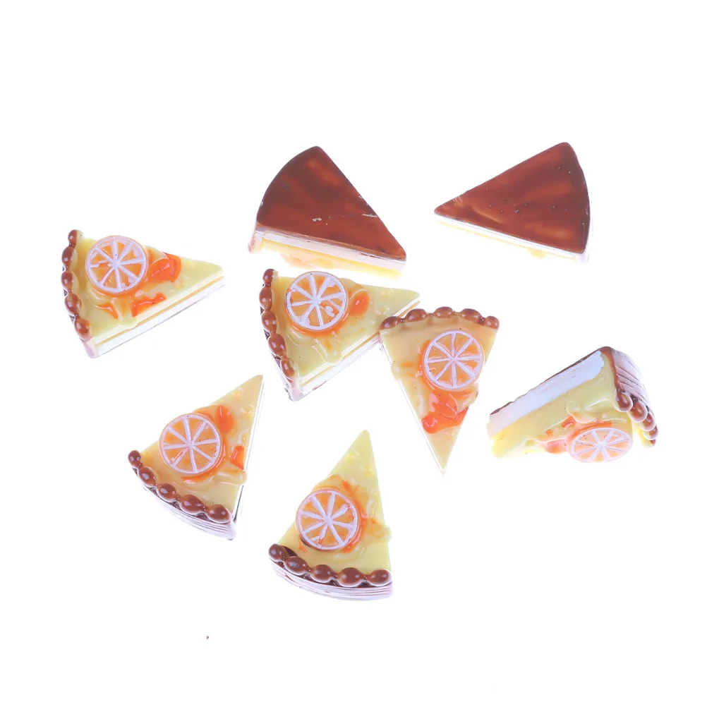 

Newest 8pcs/set Doll Food Dessert Resin Cakes For Dollhouse Miniature Toy Kitchen Living Room Dollhouse Accessories Gifts