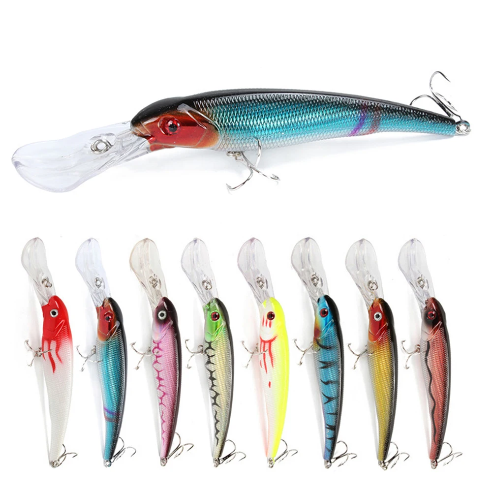 

8pcs Minnow Fishing Lures 16.5cm 26.2g Crankbait Floating Isca Artificial Hard Bait Pesca Wobblers Fishing Tackle