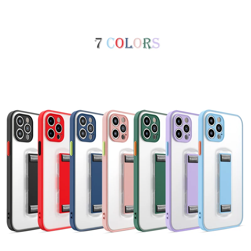 

NEW Wrist Strap Phone Holder TPU+PC Case iPhone 12 Mini 11 Pro Max 8 7 Plus XR X XS Max Soft Back Cover Cases for 12 11 Pro Max