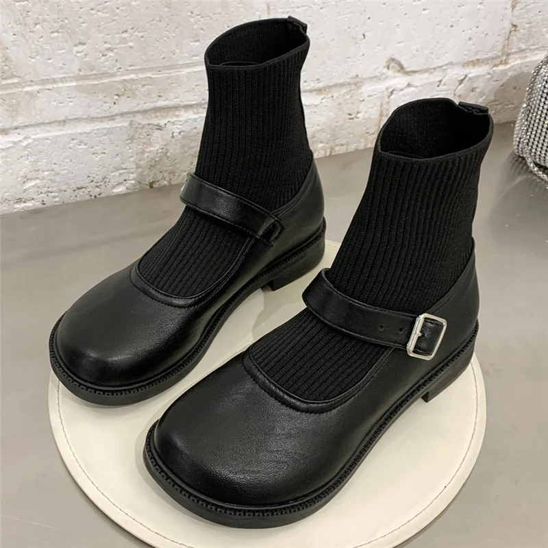 Модные женские ботинки на плоской подошве из лакированной кожи Сезон Зима