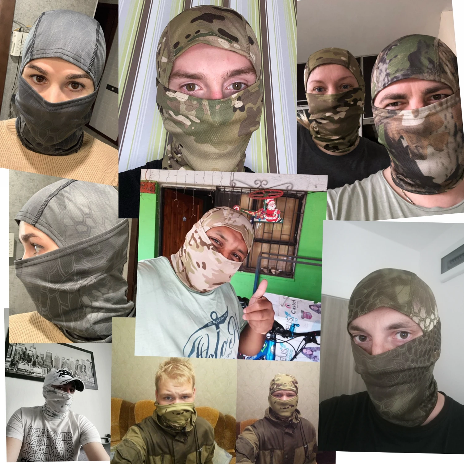 Камуфляжная Балаклава шарф на все лицо лыжная велосипедная закрывающая зимняя