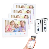 tmezon tuya wireless wifi smart ip video doorbell intercom system 10 inch3x7 inch screen monitor with 2720p wired door camera