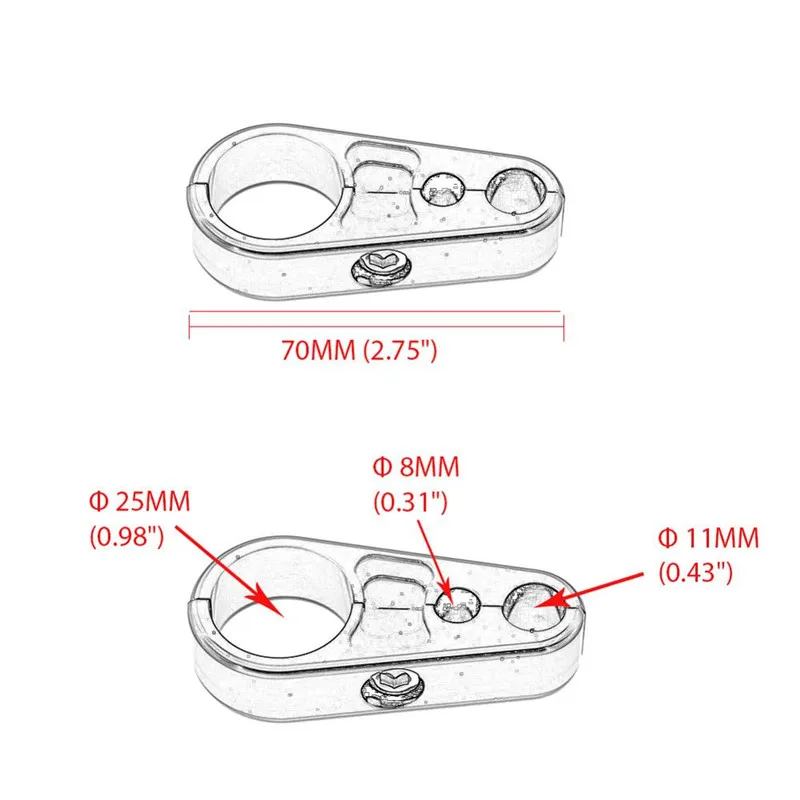 25 мм держатель для кабеля сцепления на руль тормозной линии крепление Honda Suzuki
