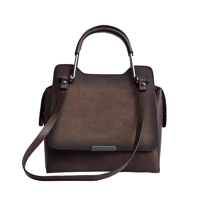 

2018 High Quality Matte PU Leather Vintage Handbags Women's Designer Simple Handbag The Big Women's Large Handbags Shoulder Bags
