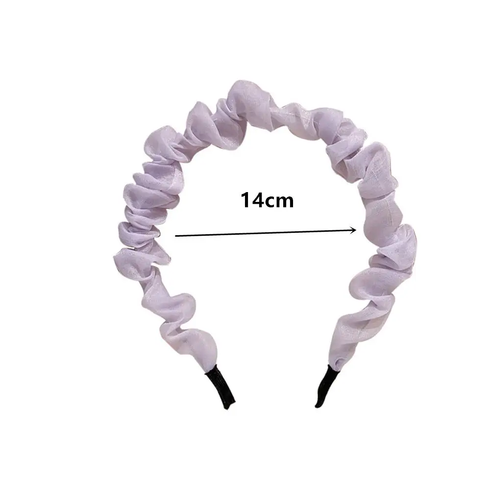 

New Pure Color Mesh Chiffon Hair Band Women Girls Bands Hair Accessories Headpieces Headband Pure Color Simple Hair Band