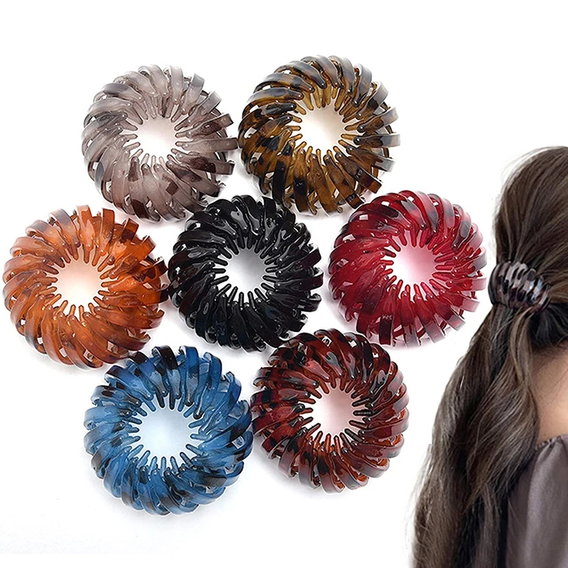 

Bird Nest Ponytail Holders Hair Ties Styling Tool Hair Claw Clips Expandable Hairpin Claw Bun Maker Woman Girls Hair Accessory
