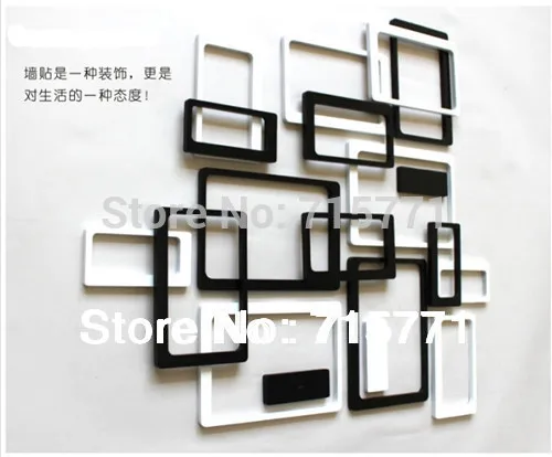 

Ebay Hot 3D wall stickers home decor background stickers wooden decoration stickers photo frame home decoration New