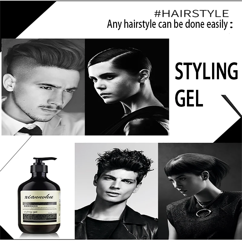 

KAIXUAN 300m/500mll King Kong Gel Cream Odorless Moisturizing Gel Oil Head Large Back Style Strong Setting styling gel