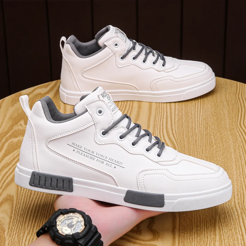 

Y172 Popular Goods 2021 Autumn Men's Shoes Casual Fashion High Gang Split Leather Lace-up Loafers Trend Outdoor Walking Shoes