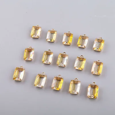 2 шт Новые Модные Классические Медные инкрустационные Кристальные квадратные серьги для женщин ожерелье браслет diy ювелирные аксессуары - Окраска металла: 4