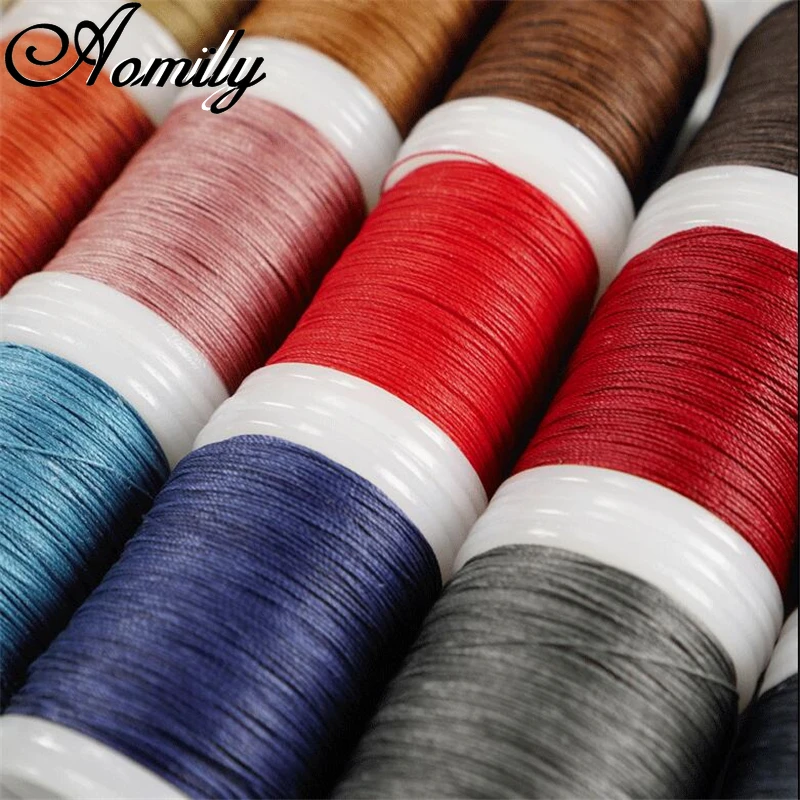 Multicolor Durable 120meters 0.5mm Round Waxed Thread Cord Handicraft Hand Stitching Polyester Sewing for Machine | Дом и сад