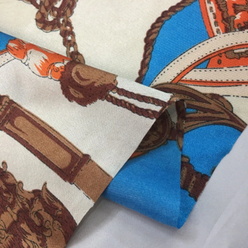 Дешевая винтажная атласная ткань с принтом атласное платье для шарф шитьем L19 |