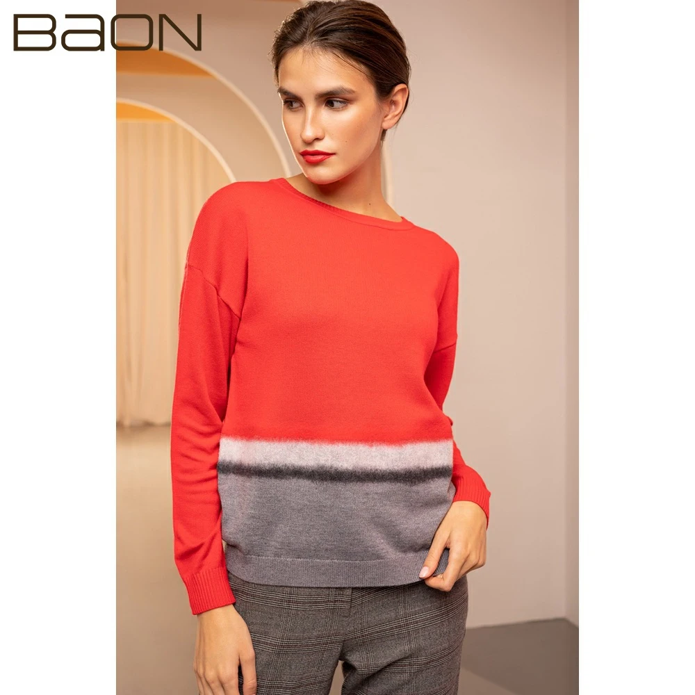 Джемпер с фактурным элементом Baon B139526 | Женская одежда