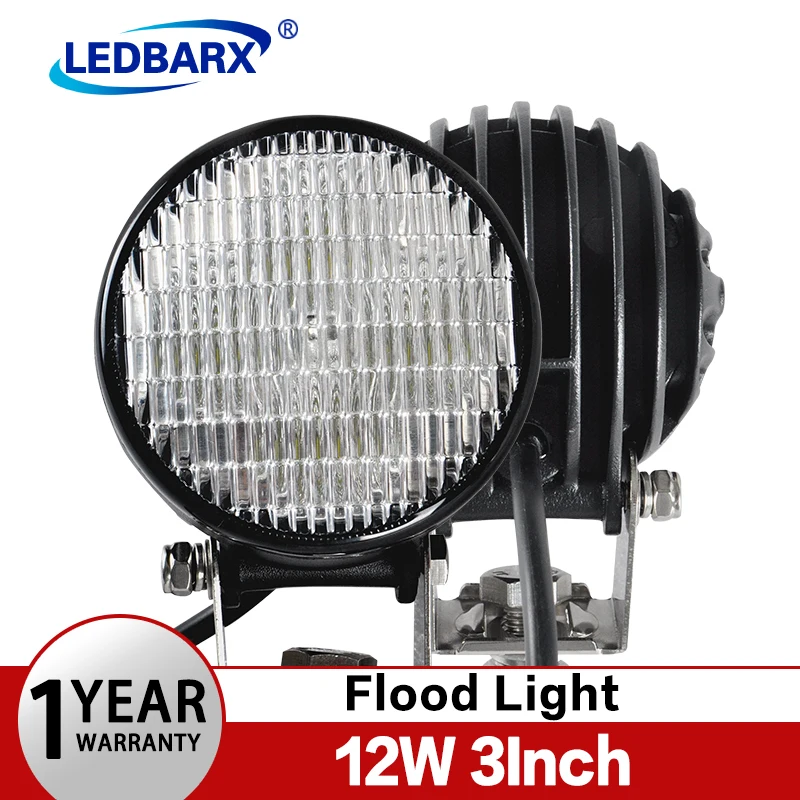 

LEDBARX LED Work Light Motorcycle Headlight 3" Inch 12W 6000K12V 24V 6000K Led Light Bar For Offroad 4x4 Auto ATV Car Truck