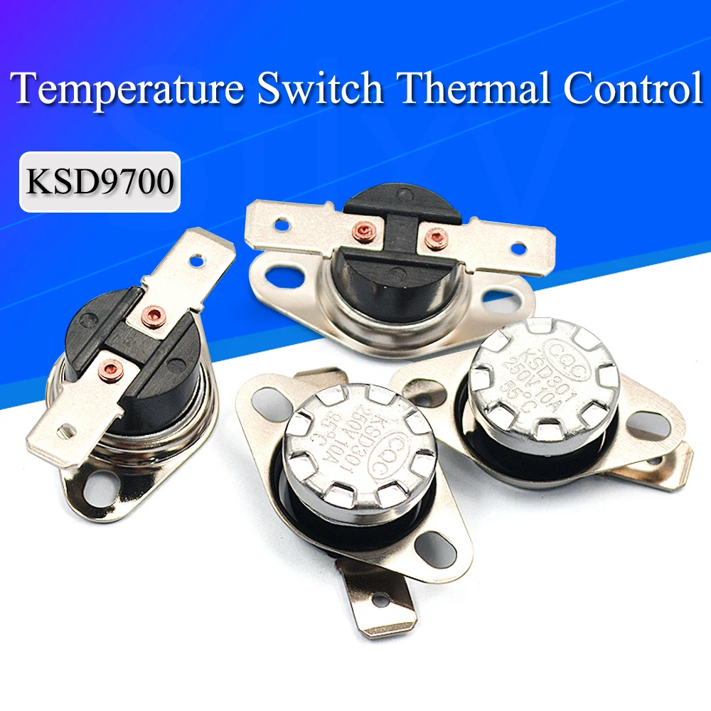Биметаллический Термостат KSD301 0C ~ 350C терморегулятор 85C 95C 105C 125C 135C 145C 180C 250C 300C