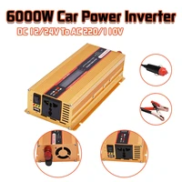 solar power inverter peak 6000w modified sine wave car inverter lcd display dc 12 24v to ac 110220v overload protect converter