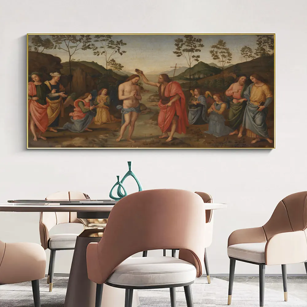 Классическая знаменитая картина маслом Дева и ребенок с Святым Полом Франком