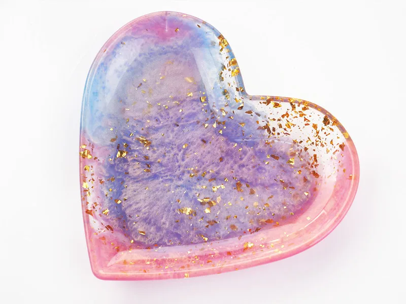 

DIY Crystal UV Epoxy Resin Mold Square Love Dish Plate Storage Jewelry Decorative Mirror Silicone Molds Home Decoration Craft