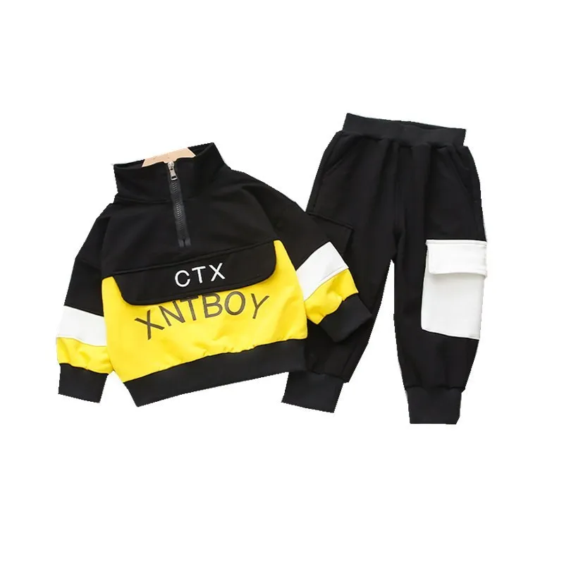 

New Spring Autumn Children Fashion Clothes Baby Boys Girls Letter T Shirt Pants 2Pcs/sets Kids Clothing Toddler Casual Tracksuit
