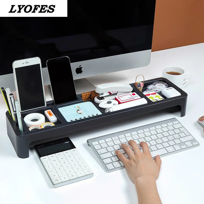 

Настольный органайзер для хранения клавиатуры, офисный стеллаж для хранения клавиатуры, для дома и офиса