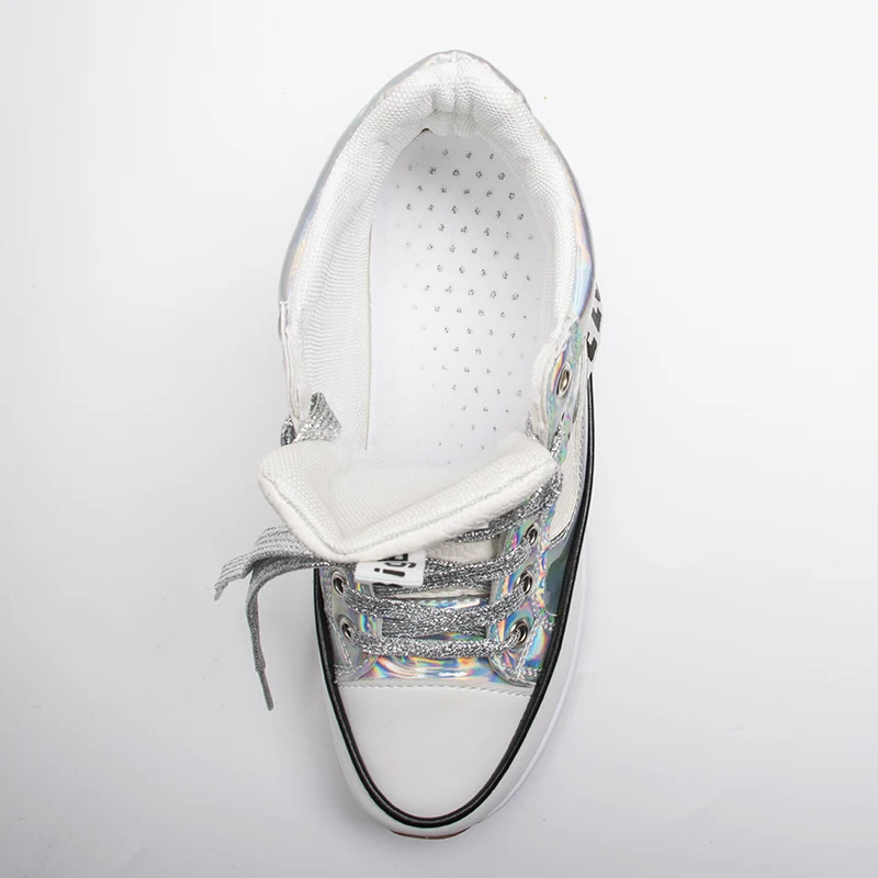 Fujin/Женская обувь на платформе Сезон весна-осень 2020 Модная блестящая дышащая