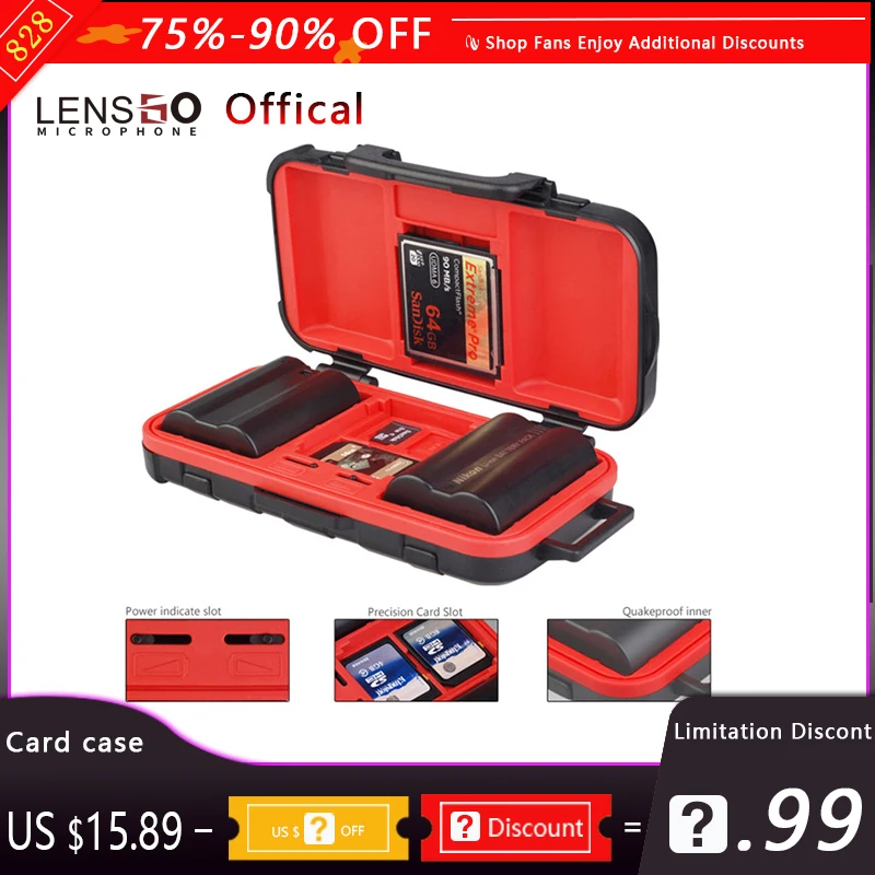 [Lensgo официальный] Водонепроницаемый чехол для карты памяти хранилище