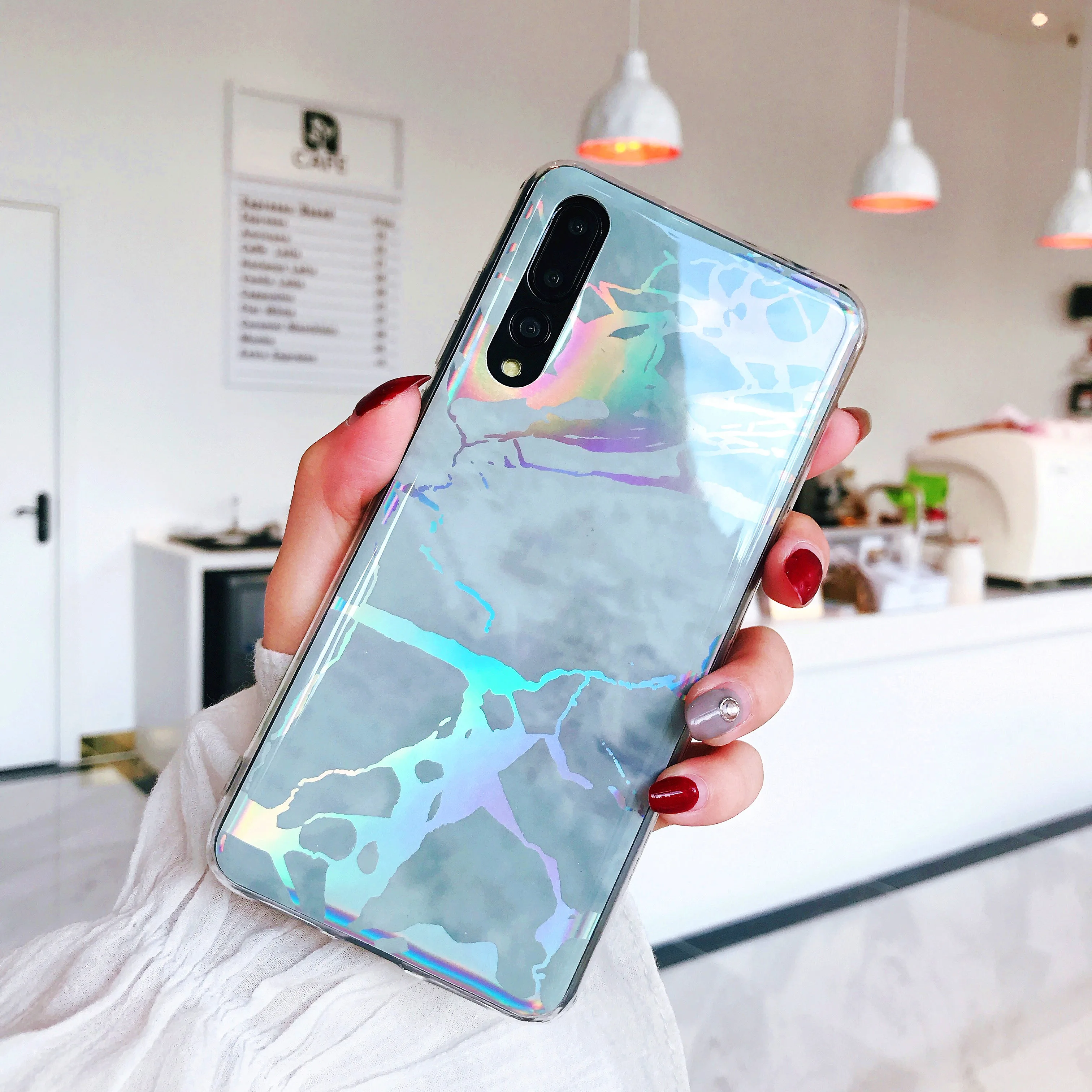 Роскошный блестящий чехол с мраморным дизайном для huawei p20 lite Mate20 PRO Nova 3i