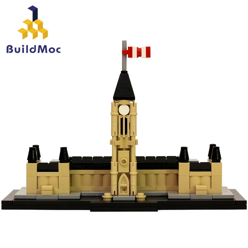 

MOC New Town Architecture Parliament Buildings of Canada Paris town Landmark building blocks children assemble bricks toys