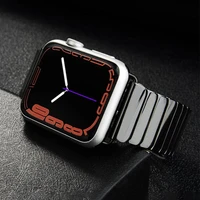 ceramic strap for apple watch band 44mm 42mm 38mm 40mm accessories stainless steel buckle belt bracelet iwatch series 6 5 se 4 3