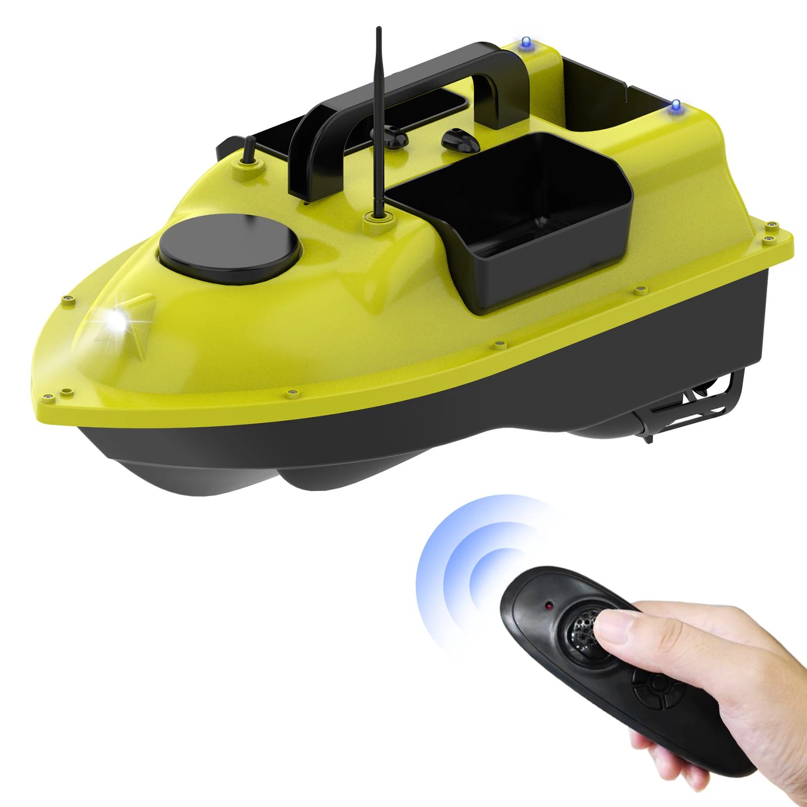 D18 Wireless Remote Control Fishing Bait Boat 4.4lb Bearing Capacity with 3 Container 500m Range Finder | Спорт и развлечения