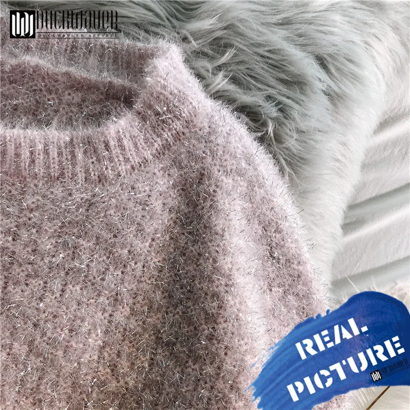 Женский свитер с круглым вырезом Duckwaver Осенний свободный жемчужинами пуловер для