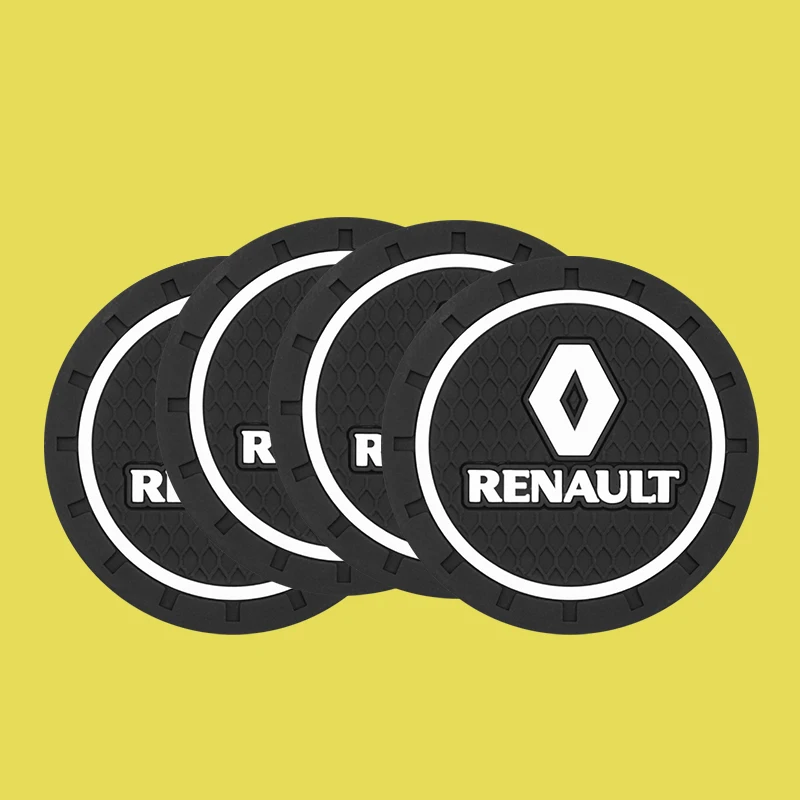 

70mm Renault- logo car coaster coffee pad storage slot coaster car anti-skid pad fixed pad car accessories decoration