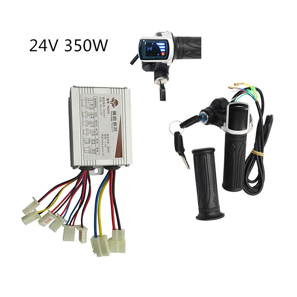 24V 350W Электрический велосипед Скутер аксессуары моторный Матовый контроллер& Поворотный захват дросселя 24V 250W электрический скутер велосипед - Цвет: 24V 350W