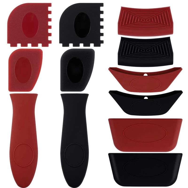 

Силиконовые держатели для кастрюль, Резиновые Нескользящие ручки для сковороды, барбекю, кухонной посуды, 12 шт.