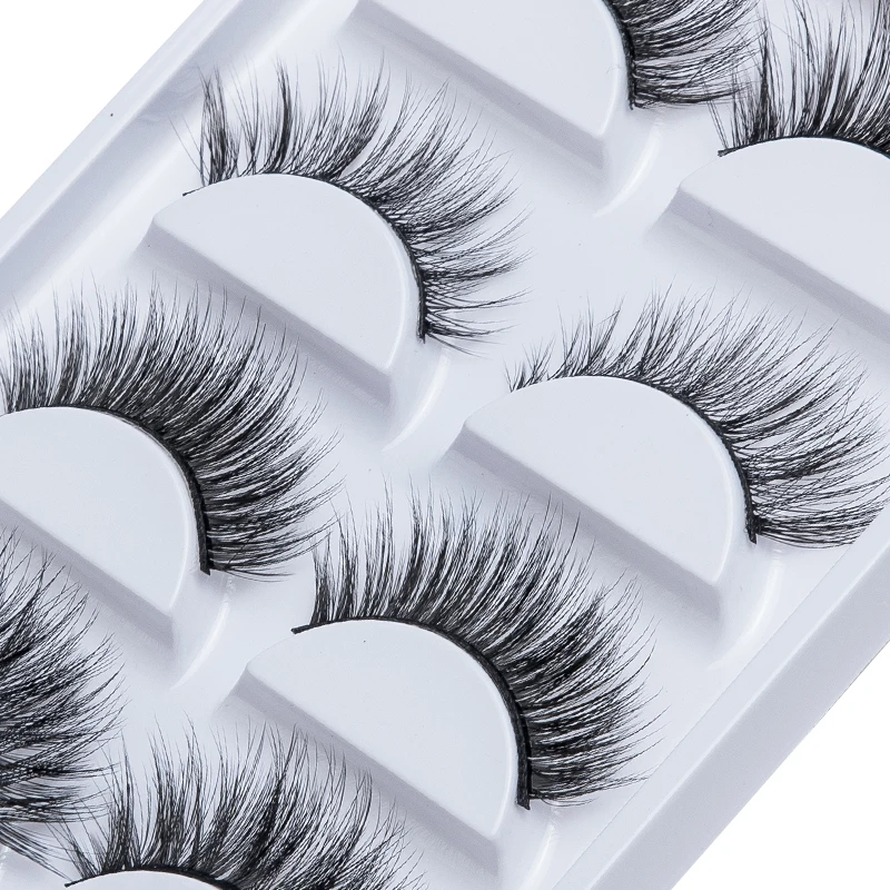 5 пар 3D Искусственные норковые волосы Накладные ресницы Wispies Fluffies Drama натуральные