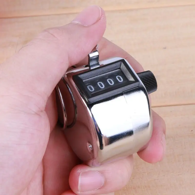 

4 Digit Number Hand Held Tally Counter Mini Mechanical Digital Hand Tally Counter Manual Counting Golf Clicker Training Counter