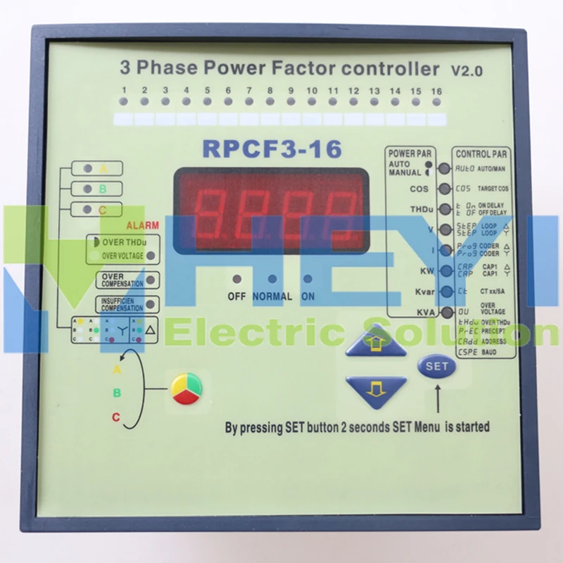 Разделенная коррекция фактора мощности 16 шагов Jkwf16/ RPCF 220v контроллер компенсации