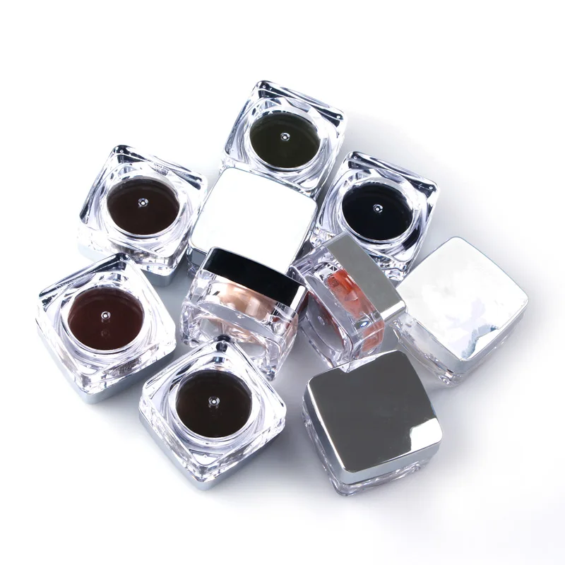 Полуперманентный макияж тату набор пигментов 10 шт разных цветов бровей губ