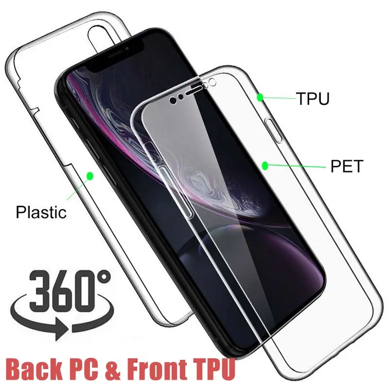 

360 Full Cover Protection Case for Huawei P30 P20 P40 Pro P10 Lite Mate10 Mate20 Lite Mate30 Mate40 Pro Nova3 Soft PC + TPU Case