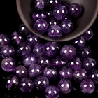 Натуральный аметистовый камень, Круглый драгоценный камень, бусина-разделитель для изготовления ювелирных изделий, 4681012 мм, браслет сделай сам, ожерелье