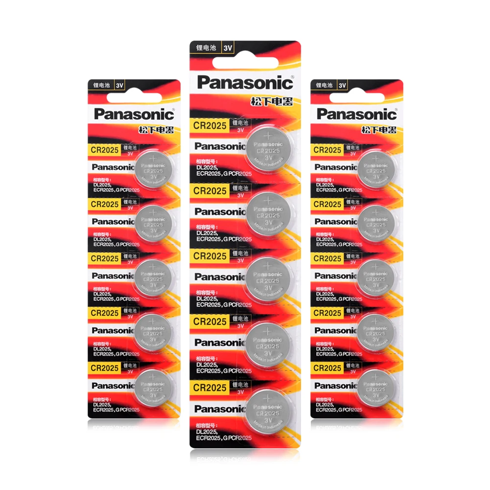 PANASONIC 15 шт. оригинальный cr2025 ECR2025 BR2025 DL2025 KCR2025 LM2025 3v кнопочный Аккумулятор для