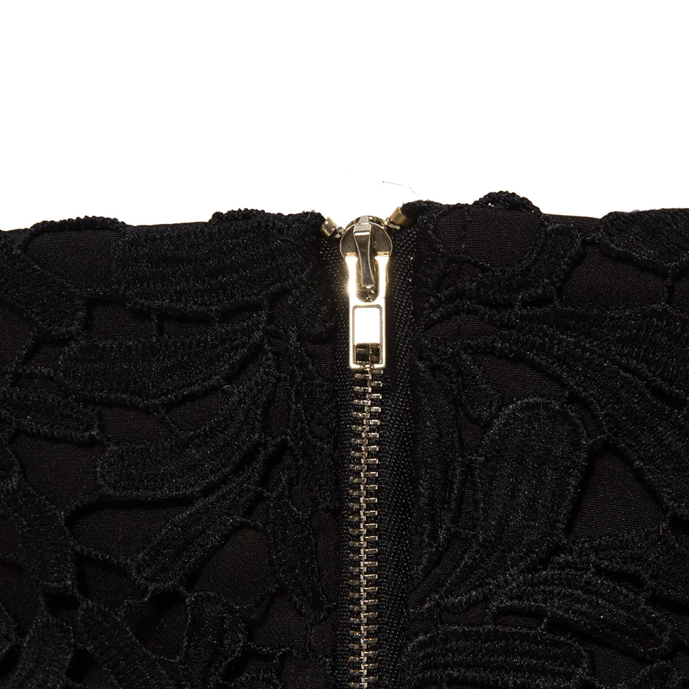 Мини платье женское кружевное без бретелек с открытыми плечами|Женские платья| |