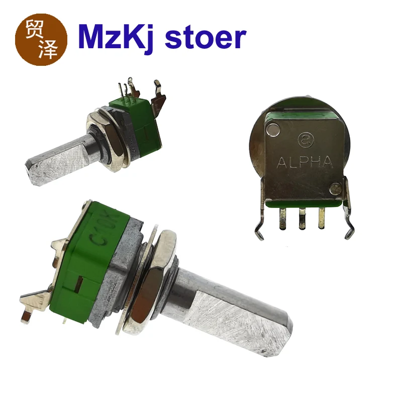 10PCS 10K C10K New Original Single-Unit Rotary Potentiometer ALPHA RD901F-C10K-20 | Электронные компоненты и