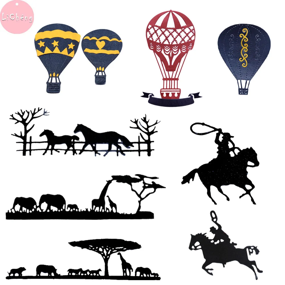 Металлические штампы с воздушными шарами для скрапбукинга открытых открыток