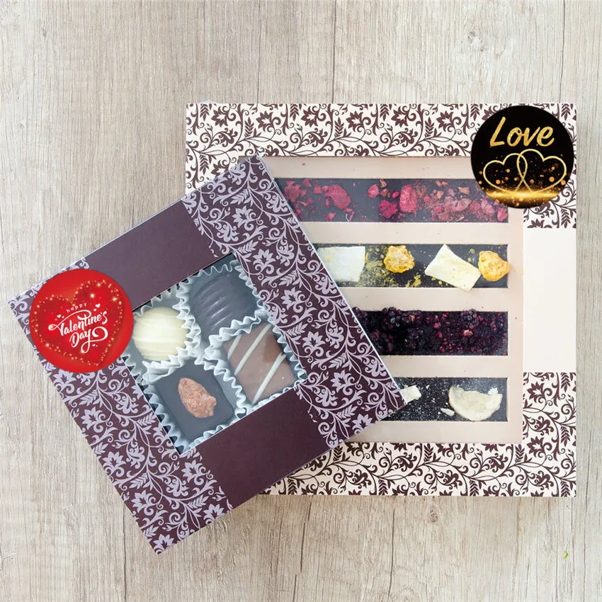 

Happy Valentine's Day Sticker Thank You Sealing Label I LOVE YOU with Heart Sticker Wedding Party Gift Box Tag Favors Home Decor