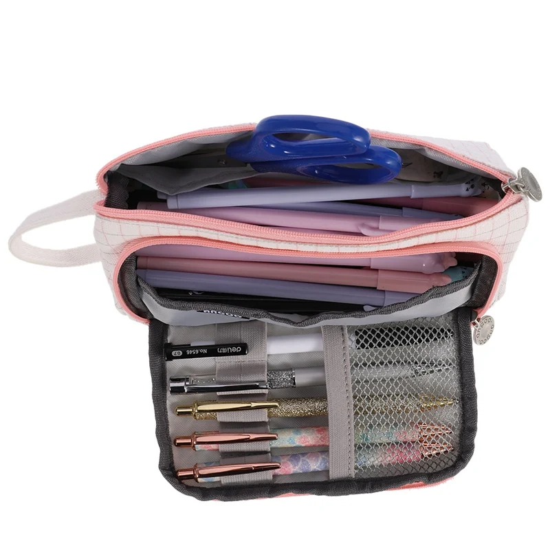 

Large Capacity Pencil Case Kawaii Canvas Pencilcase School 40Pcs Pen Case Supplies Pencil Bag School Box Pencil Pouch Stationery