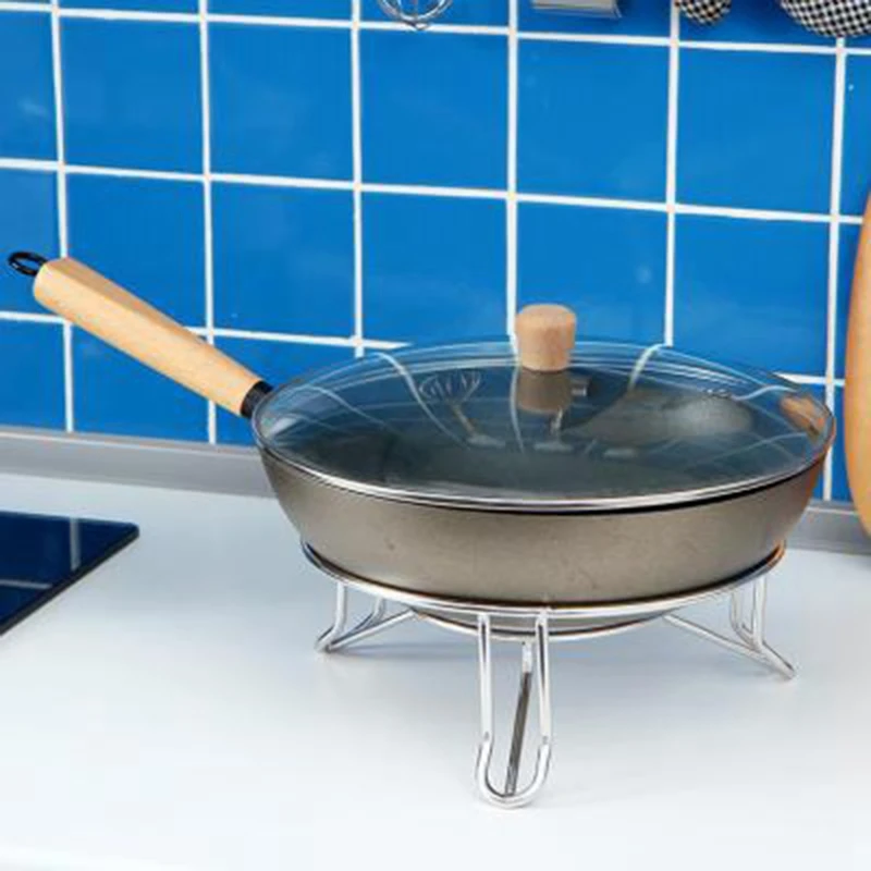 2 Stainless Steel Pot Racks Steaming Round and Bold Finishing Kitchen Anti-Scald Mat Rack | Дом и сад